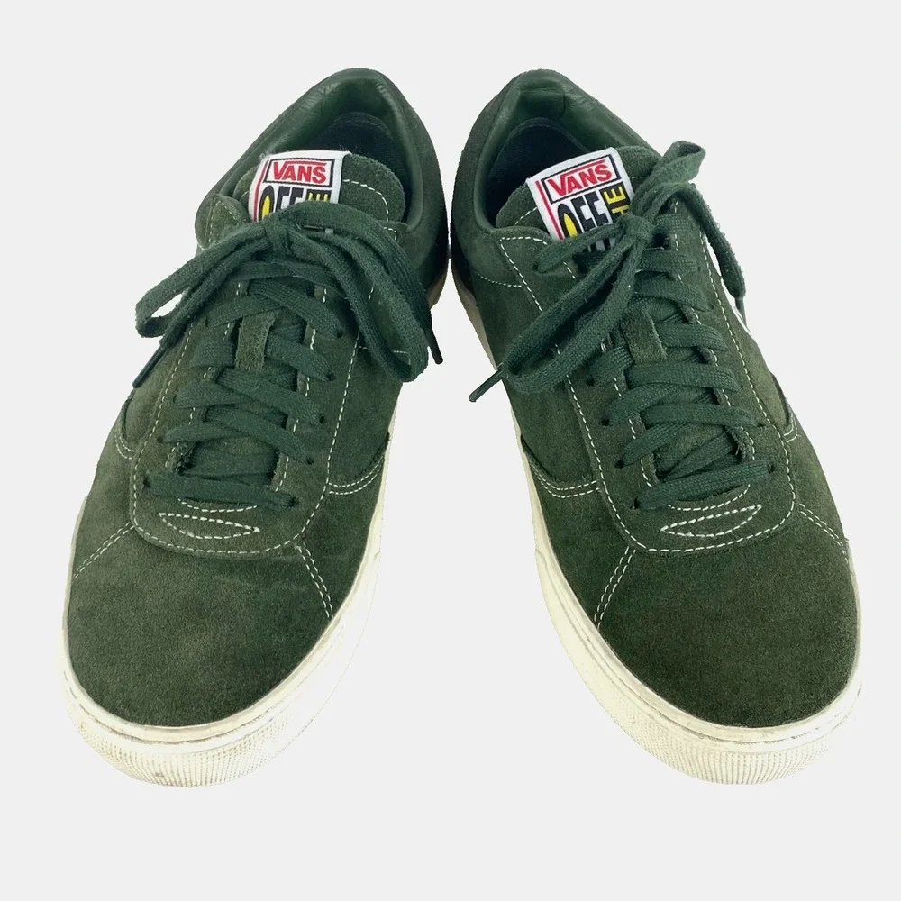 Vans Off the Wall Suede Tennis Shoes Men 7.5 Women 9 Green Sneakers 721356 Great